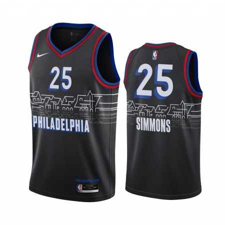 NBA Mænd Trøje Philadelphia 76ers Ben Simmons 25 2020-21 City Edition Swingman NBA Mænd Trøje Philadelphia 76ers Ben Simmons 25 2020-21 City Edition Swingman